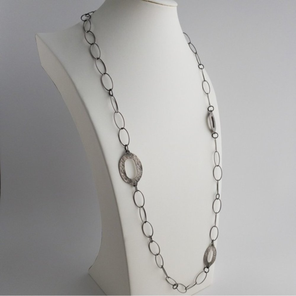 Retired Silpada Sterling Silver Long Chain Link Necklace𝅺